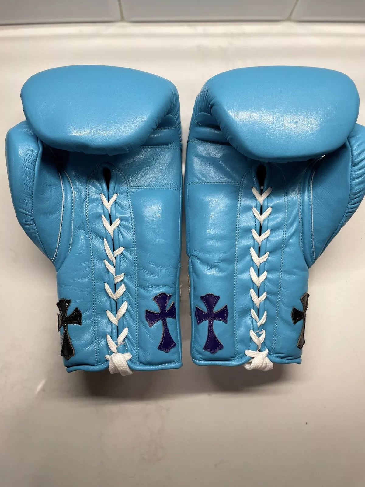 Winning boxing gloves by GlovesMate USA,  BLUE christmas gift for mens Thanksgiving gifts for him - Image 6
