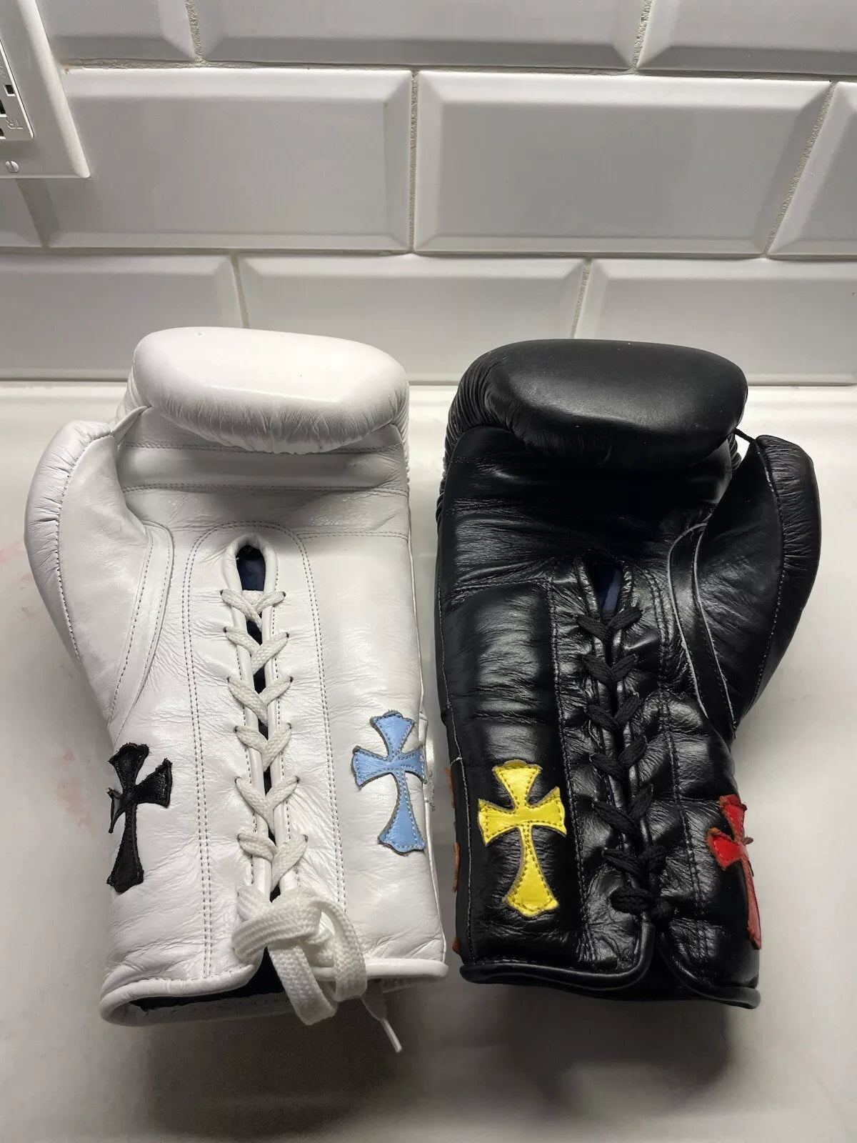 Winning boxing gloves by GlovesMate USA,  WHITE & BLACK christmas gift for mens Thanksgiving gifts for him - Image 3
