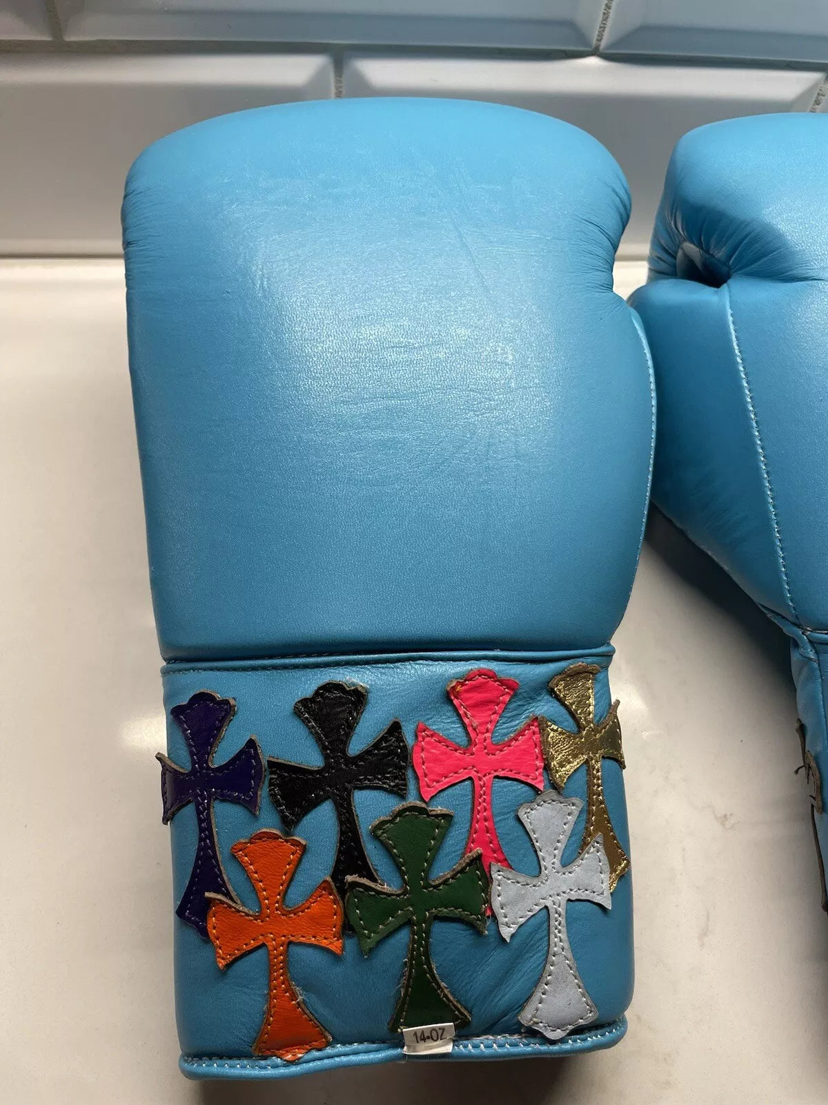 Winning boxing gloves by GlovesMate USA,  BLUE christmas gift for mens Thanksgiving gifts for him - Image 2