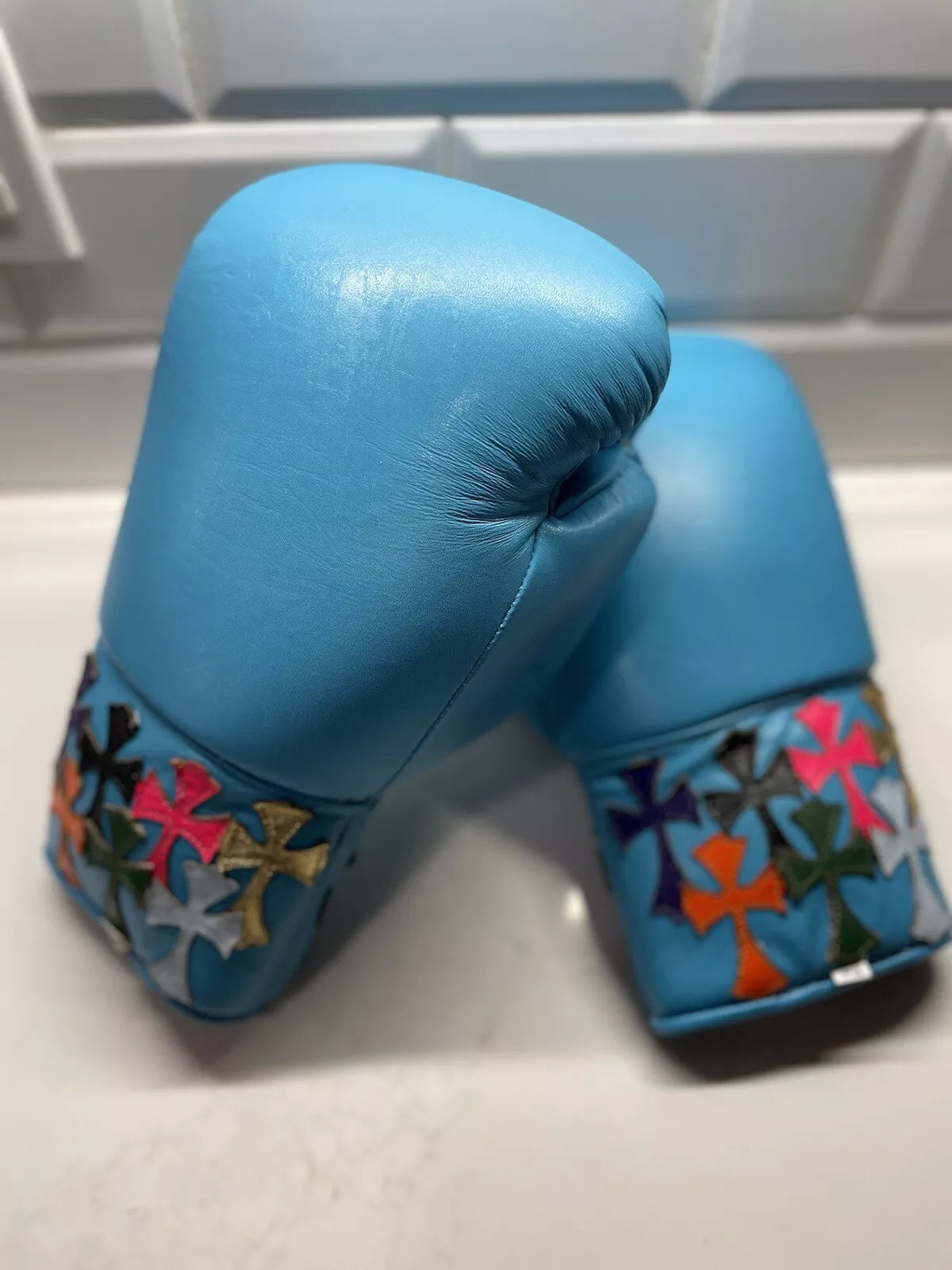 Winning boxing gloves by GlovesMate USA,  BLUE christmas gift for mens Thanksgiving gifts for him - Image 3